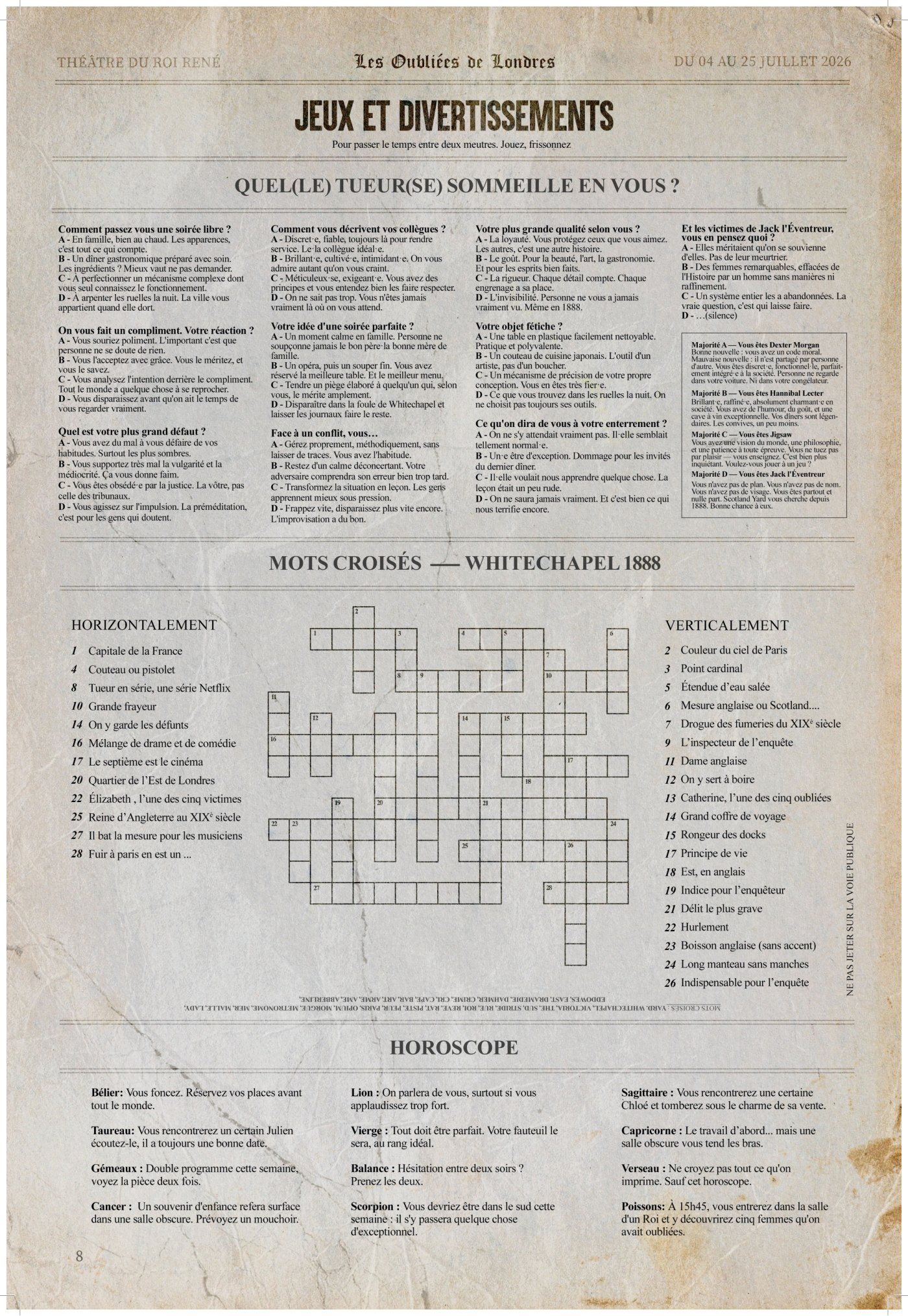 Journal de 1888, page 8, jeux et divertissements